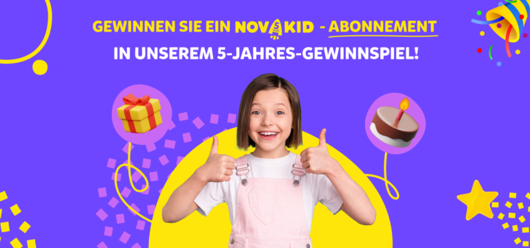 Gewinnen Sie ein Novakid-Abonnement in unserem 5-Jahres-Gewinnspiel!