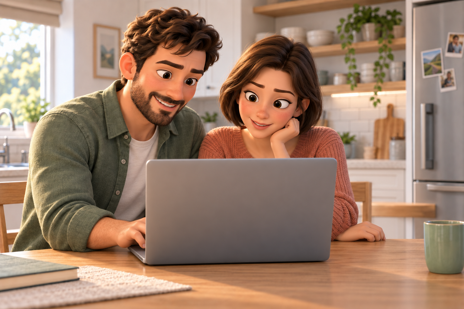 Mama și tata caută pe net o școală de engleză online